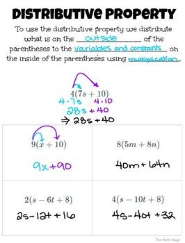 box method distributive property|distributive property guided notes.